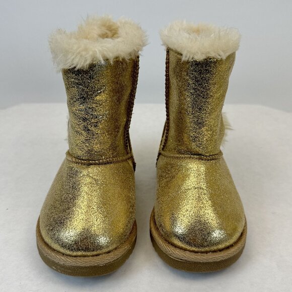 Circo Toddler Gold Faux Fur-Lined Winter Boots Size 5 - Picture 2 of 13